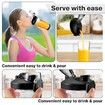 Portable Smoothies Blender,USB Juice Cup,Shakes Blender,Baby Food Mixing Machince with 6 Blades Rechargeable Battery,for Home,Travel,Office(Black)
