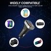 USB Car Charger Adapter, 4 Ports QC3.0 Cell Phone Fast Charger, Smart Quick for Cigarette Lighter, Compatible with iPhone All Smartphones