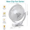 10000mAh 8-Inch Rechargeable Battery Operated Clip on Fan, Air Circulating USB Fan,Portable for Camping Tent Beach Car Col White