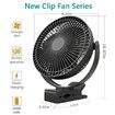 10000mAh 8-Inch Rechargeable Battery Operated Clip on Fan, Air Circulating USB Fan,Portable for Out Camping Tent Beach Car Col Black