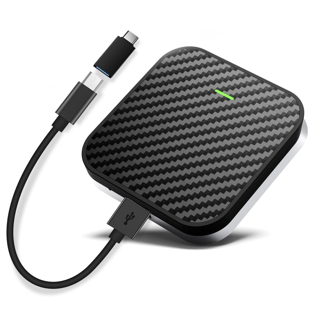 2 In1 CarPlay Wireless Adapter & Android Auto Wireless Adapter,2024 Upgraded Wired to Wireless CarPlay Adapter Plug & Play Dongle with USB-A&C