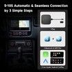 2 In1 CarPlay Wireless Adapter & Android Auto Wireless Adapter,2024 Upgraded Wired to Wireless CarPlay Adapter Plug & Play Dongle with USB-A&C