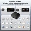 2 In1 CarPlay Wireless Adapter & Android Auto Wireless Adapter,2024 Upgraded Wired to Wireless CarPlay Adapter Plug & Play Dongle with USB-A&C