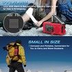 Radio Emergency Solar Hand Crank AM FM NOAA Weather LED Flashlight Reading Lamp SOS Alarm Headphone Jack 4000mAh Portable Indoor Outdoor Red Survival Tool