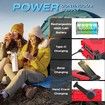 Radio Emergency Solar Hand Crank AM FM NOAA Weather LED Flashlight Reading Lamp SOS Alarm Headphone Jack 4000mAh Portable Indoor Outdoor Red Survival Tool