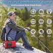 Radio Emergency Solar Hand Crank AM FM NOAA Weather LED Flashlight Reading Lamp SOS Alarm Headphone Jack 4000mAh Portable Indoor Outdoor Red Survival Tool