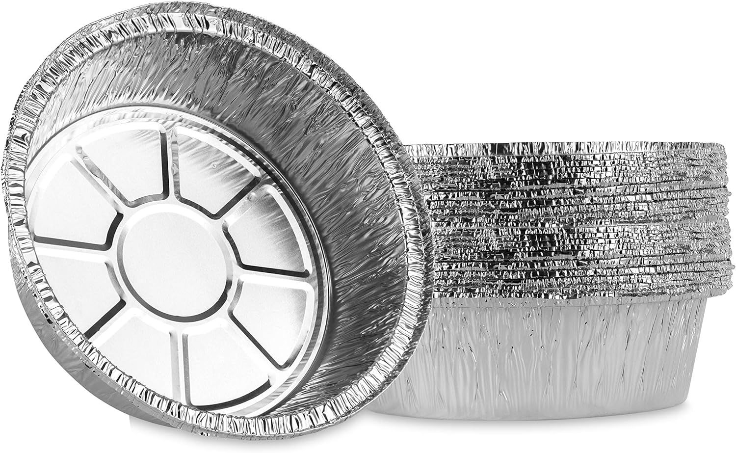 6 Inch Round Tin Foil Cake Pans Disposable Aluminum, Freezer and Oven Safe For Baking, Cooking, Pack of 30
