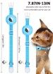 BLue(luminous)-AirTag Cat Collar,Reflective GPS Cat Collar with AirTag Holder and Bell,Lightweight Tracker Cat Collars for Pet(not included AirTag)