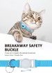 BLue(luminous)-AirTag Cat Collar,Reflective GPS Cat Collar with AirTag Holder and Bell,Lightweight Tracker Cat Collars for Pet(not included AirTag)