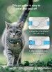 BLue(luminous)-AirTag Cat Collar,Reflective GPS Cat Collar with AirTag Holder and Bell,Lightweight Tracker Cat Collars for Pet(not included AirTag)