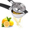 Stainless Steel Lemon Squeezer,Manual Lemon Squeezer with Silicone Handle, Juicer and Fruit Squeezer for Small Oranges(8.5*23 CM)