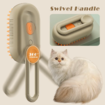 Electric Pet Comb Pet Hair Removal Steamy Massage Comb, Pet Spray Grooming Brush for Cats Dogs(White)
