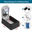 Key Lock Box, 4 Digit Combination Key Storage Lockbox for Indoor, Outdoor, Home, Hotels
