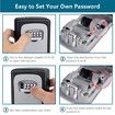 Key Lock Box, 4 Digit Combination Key Storage Lockbox for Indoor, Outdoor, Home, Hotels