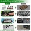 Soil Blocker,4 Cell Soil Block Maker 2 Inch with 3 Sizes Seed Pins,Seed Handheld Block Maker with Comfortable Handle,Garden Blocking Tools for Seedings,Cuttings,Greenhouses