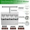 Soil Blocker,4 Cell Soil Block Maker 2 Inch with 3 Sizes Seed Pins,Seed Handheld Block Maker with Comfortable Handle,Garden Blocking Tools for Seedings,Cuttings,Greenhouses