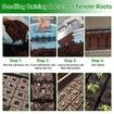 Soil Blocker,4 Cell Soil Block Maker 2 Inch with 3 Sizes Seed Pins,Seed Handheld Block Maker with Comfortable Handle,Garden Blocking Tools for Seedings,Cuttings,Greenhouses