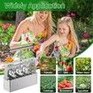 Soil Blocker,4 Cell Soil Block Maker 2 Inch with 3 Sizes Seed Pins,Seed Handheld Block Maker with Comfortable Handle,Garden Blocking Tools for Seedings,Cuttings,Greenhouses