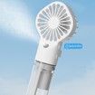 Portable Fan, Handheld Fan with Water Mist Spray Desk Fan 4 Speed Face Steamer Fan USB Spray Cooling Fans with Clear Water Tank for Outdoor Indoor White