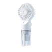 Portable Fan, Handheld Fan with Water Mist Spray Desk Fan 4 Speed Face Steamer Fan USB Spray Cooling Fans with Clear Water Tank for Outdoor Indoor White