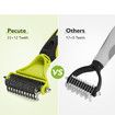 Pet Dematting Tool 2 Pack, Double Sided Undercoat Rake and Dematting Comb for Dogs and Cats