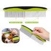 Pet Dematting Tool 2 Pack, Double Sided Undercoat Rake and Dematting Comb for Dogs and Cats