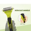 Pet Dematting Tool 2 Pack, Double Sided Undercoat Rake and Dematting Comb for Dogs and Cats