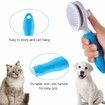 Cat Grooming Brush, Self Cleaning Slicker Brushes for Dogs Cats Pet Grooming Brush Tool (BLUE)