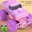 2.4G Electric Remote Control Pickup Car, Anti-Collision RC Off-Road Vehicle RC Racing Pink/Purple Car Toy, Birthday Christmas Gift for Children