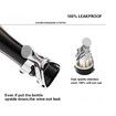 2PCS Champagne Wine Bottle Stoppers Stainless Steel with Food Grade Silicone, Leak Proof Keep Fresh Reusable Saver (2 PCS Silver)
