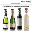 2PCS Champagne Wine Bottle Stoppers Stainless Steel with Food Grade Silicone, Leak Proof Keep Fresh Reusable Saver (2 PCS Silver)