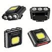 2 Pcs Portable Mini LED Headlamp Rechargeable Motion Sensor Headlight for Outdoor Camping Fishing