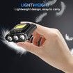 2 Pcs Portable Mini LED Headlamp Rechargeable Motion Sensor Headlight for Outdoor Camping Fishing