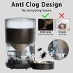 4L Automatic Smart Cat Feeders with LCD Display for Timer Cat Food Dispenser Stainless Steel Bowls(White)
