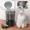 4L Automatic Smart Cat Feeders with LCD Display for Timer Cat Food Dispenser Stainless Steel Bowls(White)