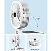 Camping Solar Fan Rechargeable Desktop Electric Foldble Fan 5 Adjustable Speed