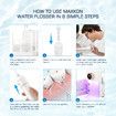 Water Flosser Tooth Cleaner Electric Oral Irrigator Dental Teeth Care 900ml Capacity With Filter UV Steriliser White