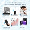 Water Flosser Tooth Cleaner Electric Oral Irrigator Dental Teeth Care 900ml Capacity With Filter UV Steriliser Black