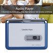 Portable Bluetooth Cassette Player Transmit Retro Tape Music to Bluetooth Earphones or Speakers Personal Walkman