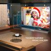 Portable Mini Projector Hd Household Wireless Small Mobile Phone Projection Color White