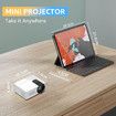 Portable Mini Projector Hd Household Wireless Small Mobile Phone Projection Color White