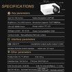 Portable Mini Projector Hd Household Wireless Small Mobile Phone Projection Color White