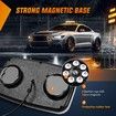12 Roof Top Strobe Lights 48LED Amber White Hazard Light Emergency Warning LED Flashing Light Magnetic Trucks Tractors Snow Plows Construction Vehicles