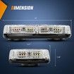 12 Roof Top Strobe Lights 48LED Amber White Hazard Light Emergency Warning LED Flashing Light Magnetic Trucks Tractors Snow Plows Construction Vehicles