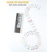Piano Notes Guide for Beginner,Removable Piano Keyboard Note Labels for Learning,88-Key Full Size,Made of Silicone,No Need Stickers,Reusable (Colorful)