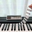 Piano Notes Guide for Beginner,Removable Piano Keyboard Note Labels for Learning,88-Key Full Size,Made of Silicone,No Need Stickers,Reusable (Black)