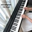Piano Notes Guide for Beginner,Removable Piano Keyboard Note Labels for Learning,88-Key Full Size,Made of Silicone,No Need Stickers,Reusable (Black)