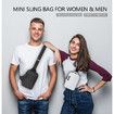 Mini Sling Bag for Men and Women,Small Crossbody Bag Trendy,Casual Waterproof Phone Chest Bag for Travel (White)