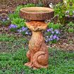 Fox Bird Feeder Resin Statue Figurine Decoration Animal Living Room Candy Plate Storage Garden Home Decor