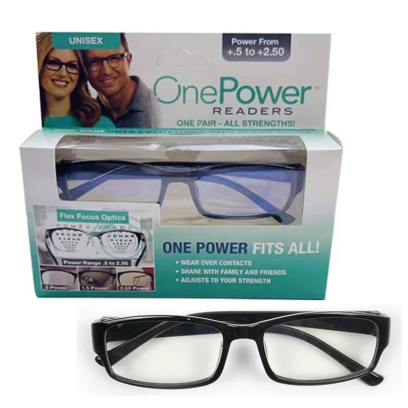 Auto Focus Reading Glasses for Clear Vision Adjustable Optics for Women and Men in Black